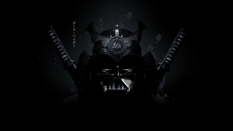 Darth Vader Samurai Helmet — Black