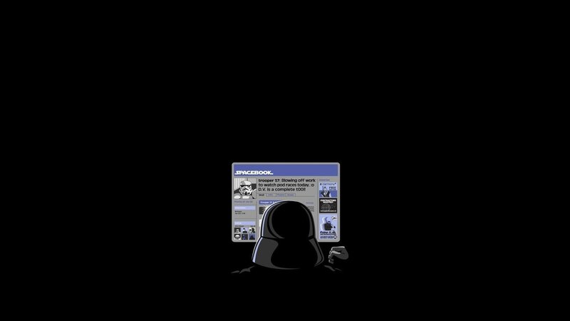 Darth Vader Silhouette — Black, Dark, Digital Art