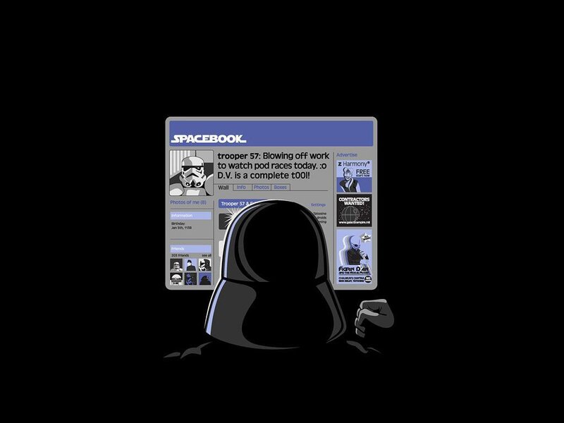 Darth Vader Silhouette — Black, Humorous