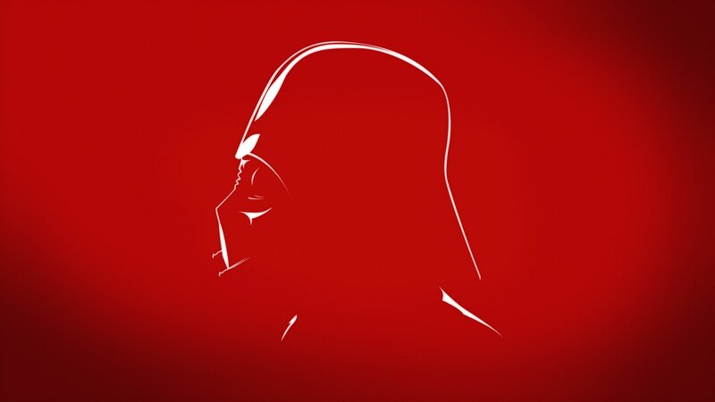 Darth Vader Silhouette — Red, Dramatic