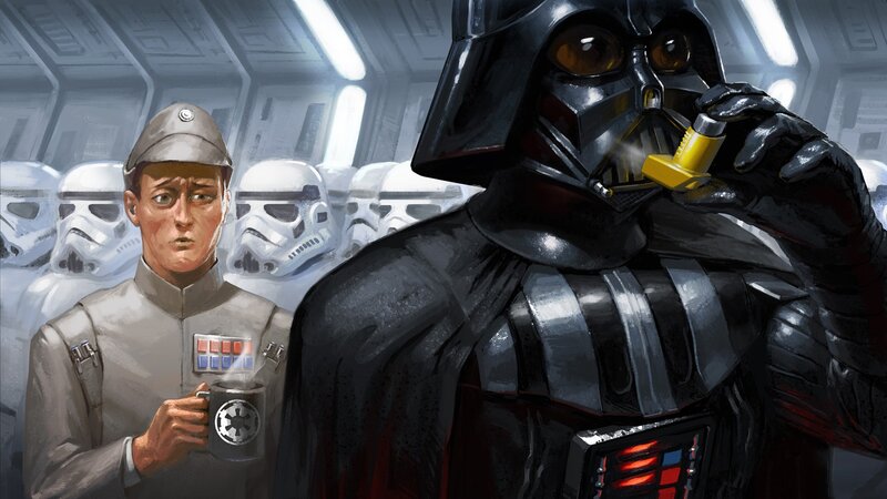 Darth Vader Using Inhaler
