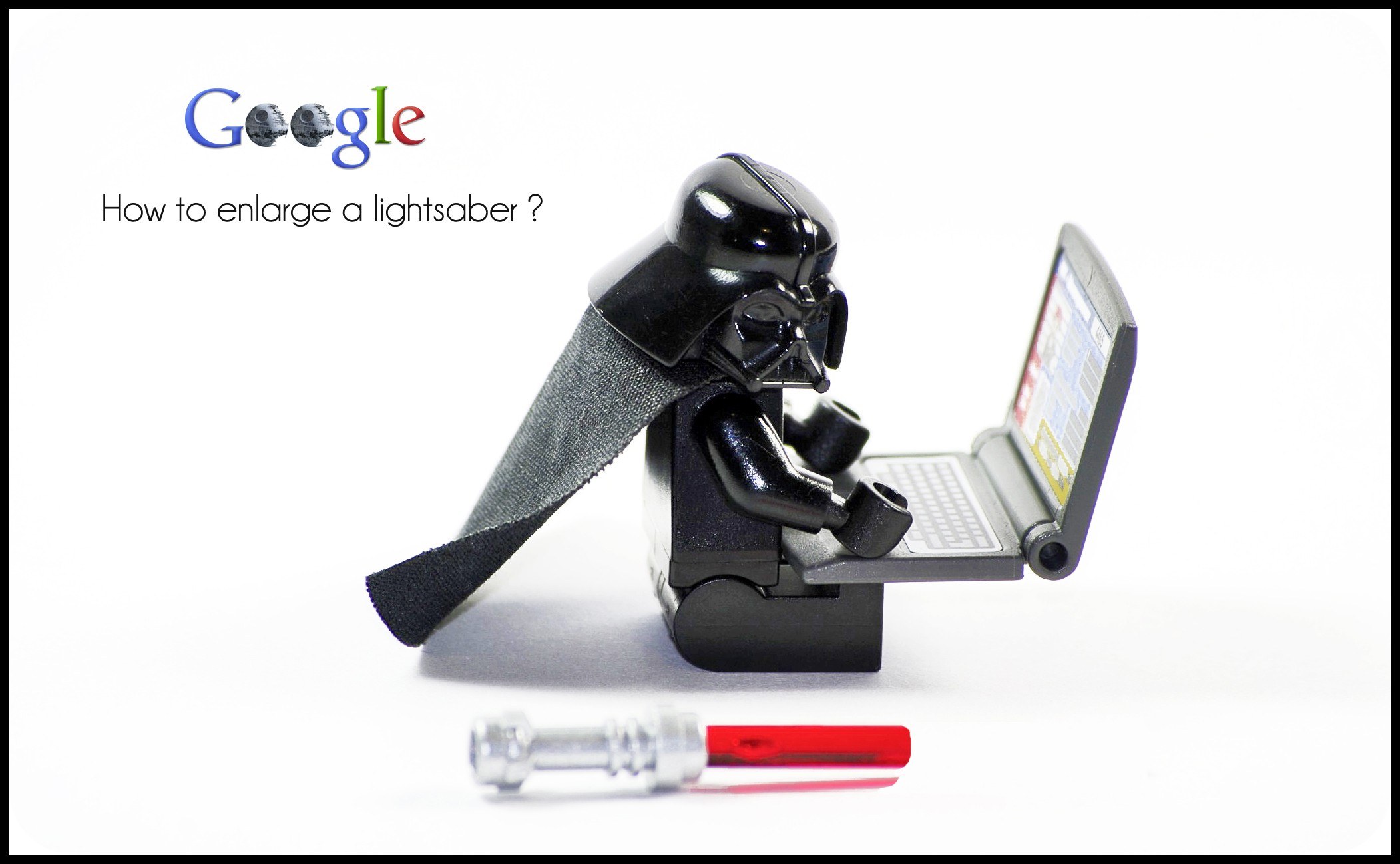 Darth Vader using laptop