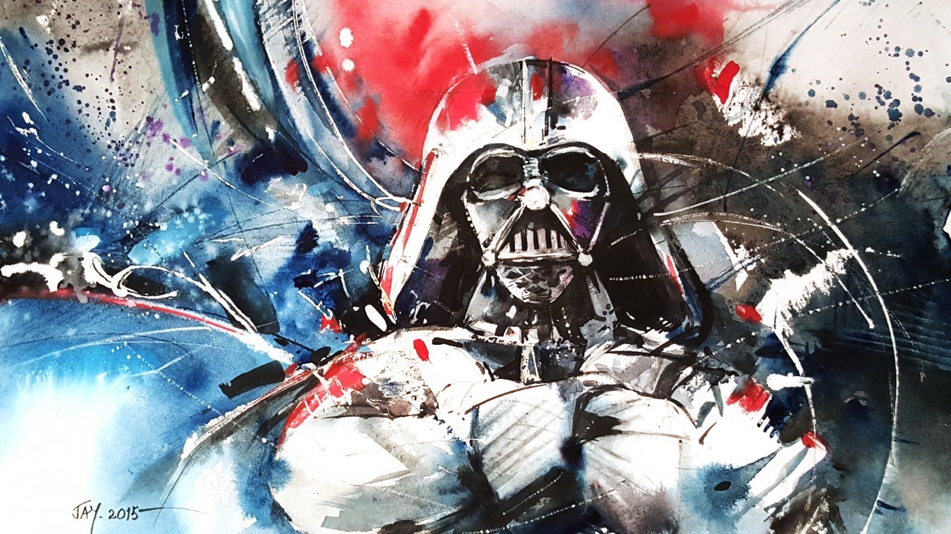 Darth Vader watercolor artwork