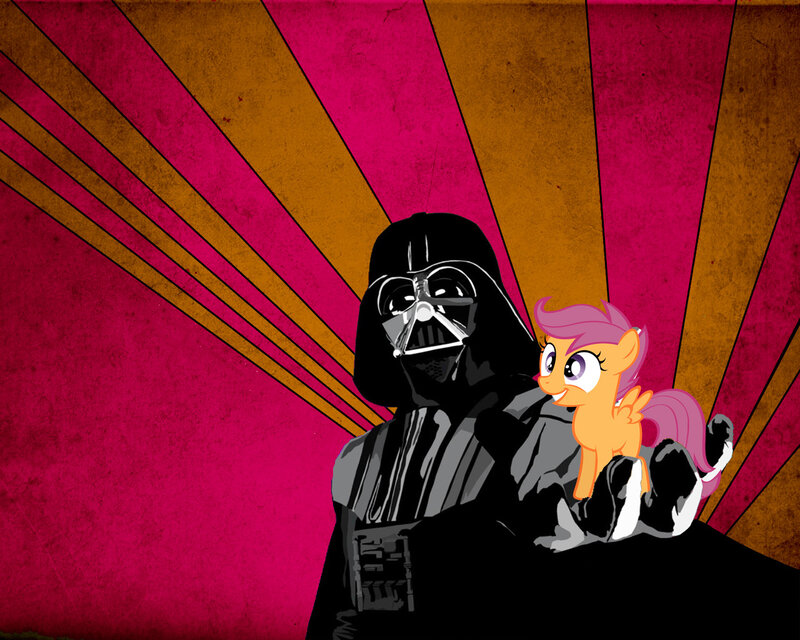Darth Vader with a pony