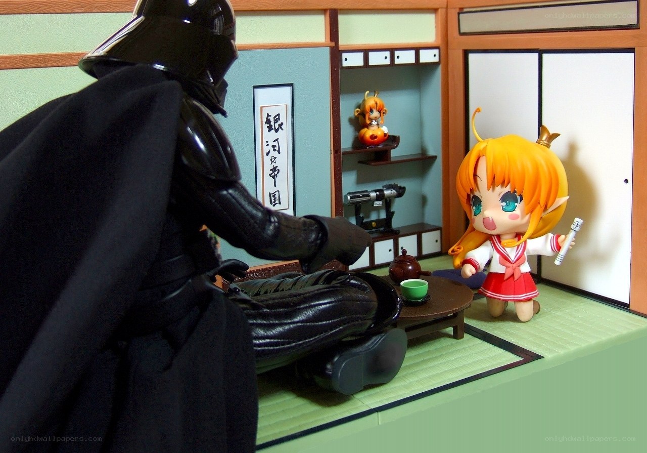 Darth Vader with anime figure