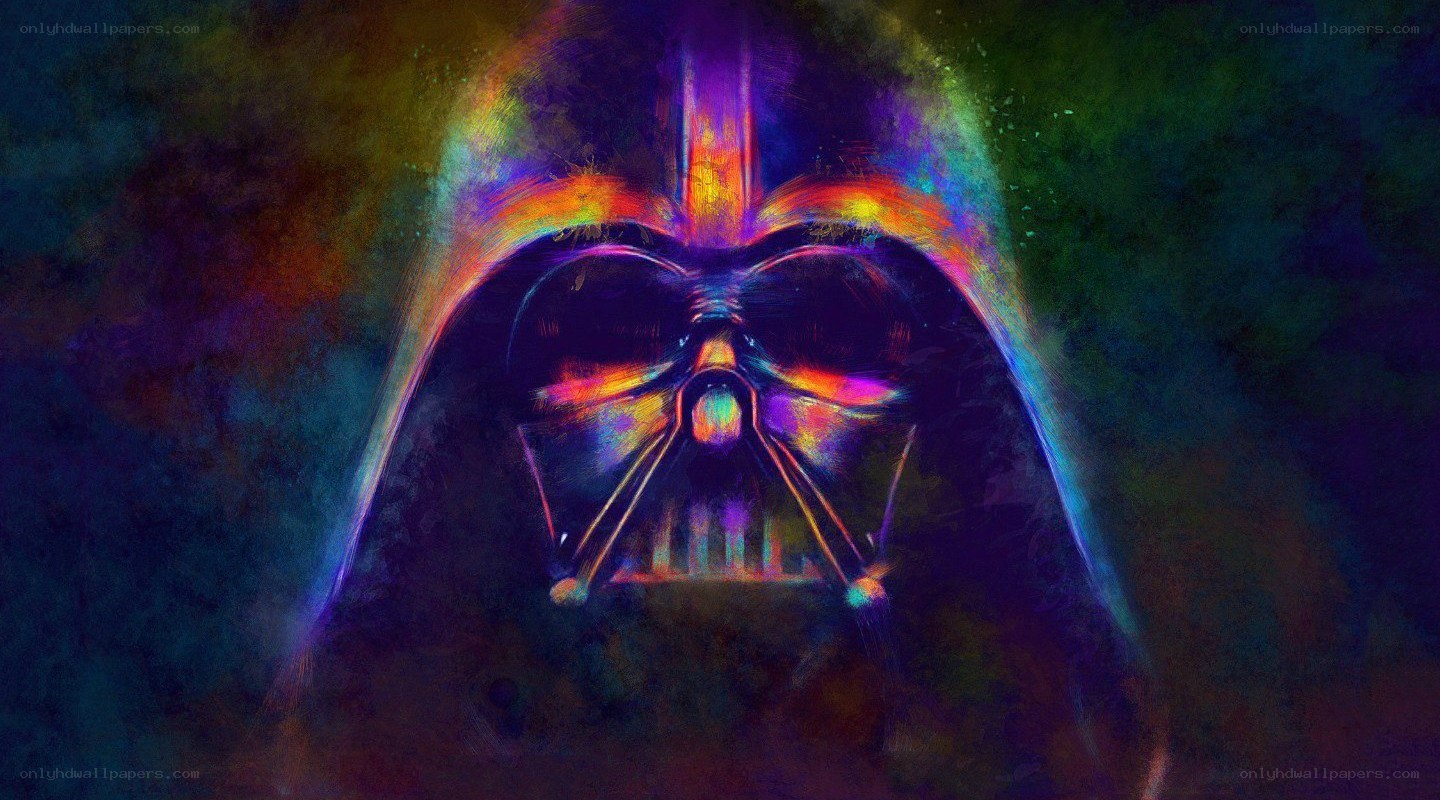 Darth Vader with colorful aura
