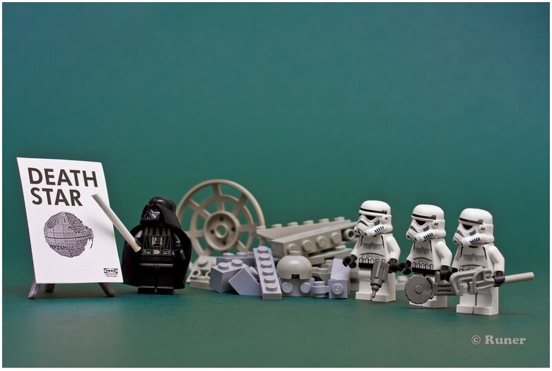 Darth Vader with Death Star sign