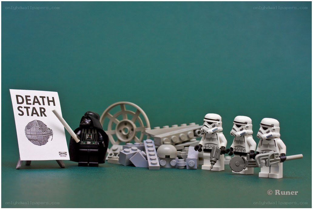 Darth Vader with Death Star sign