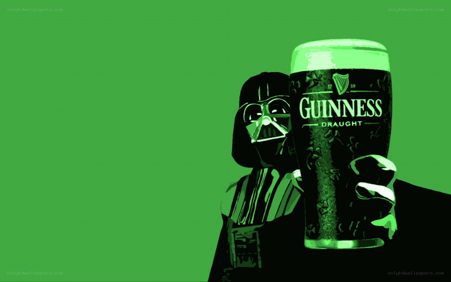 Darth Vader with Guinness
