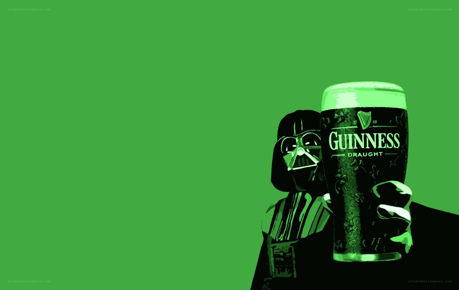 Darth Vader with Guinness