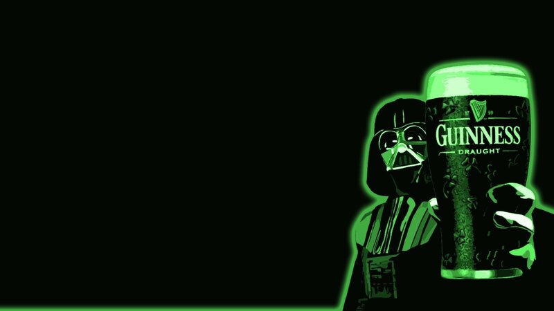Darth Vader with Guinness
