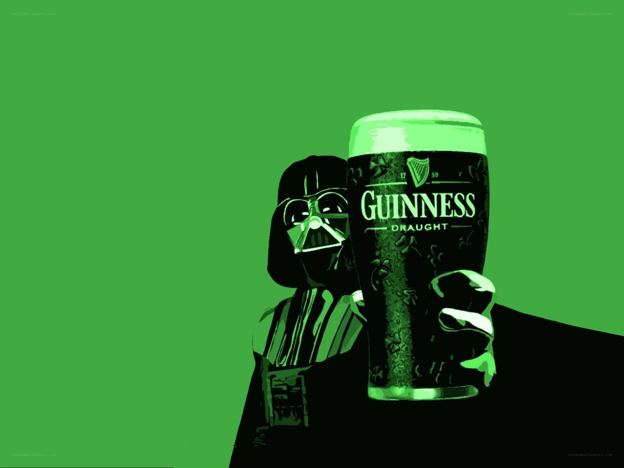 Darth Vader with Guinness
