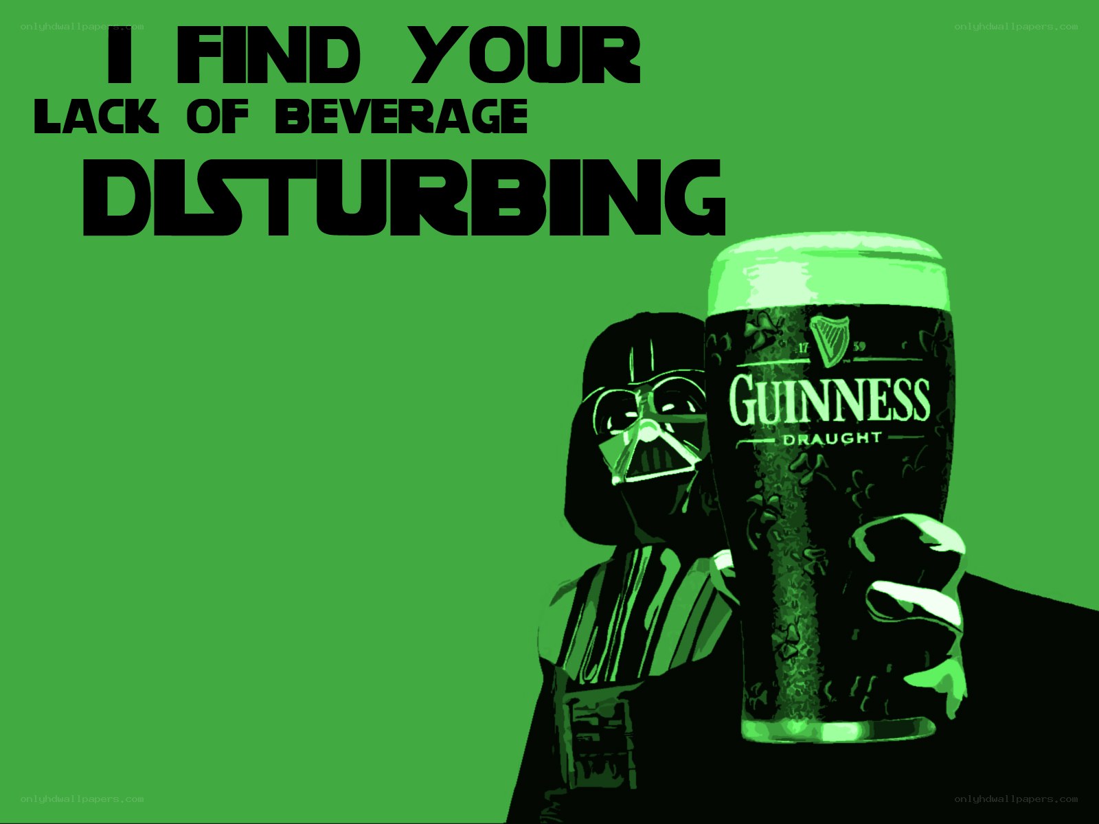 Darth Vader with Guinness