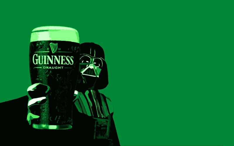 Darth Vader with Guinness