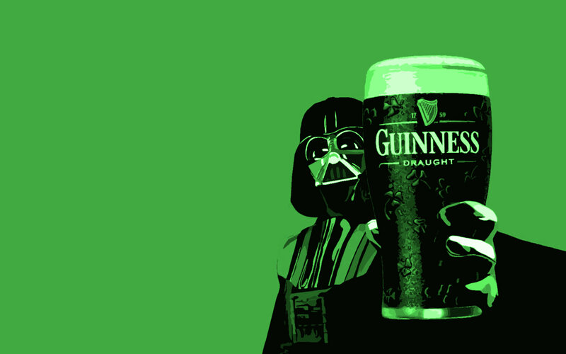 Darth Vader with Guinness