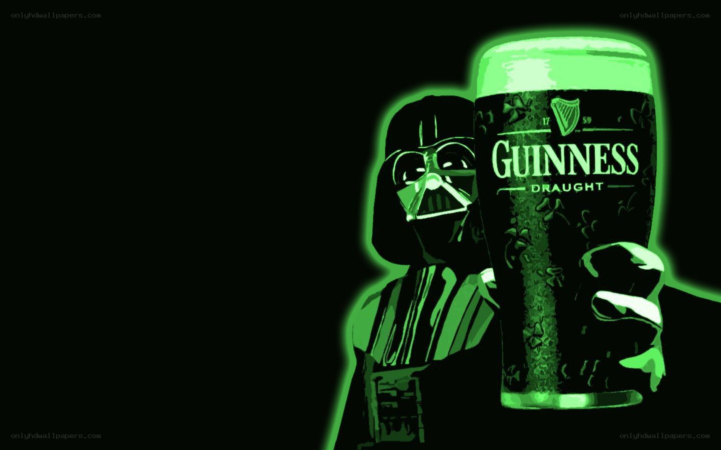 Darth Vader with Guinness