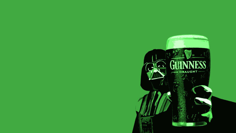 Darth Vader with Guinness beer