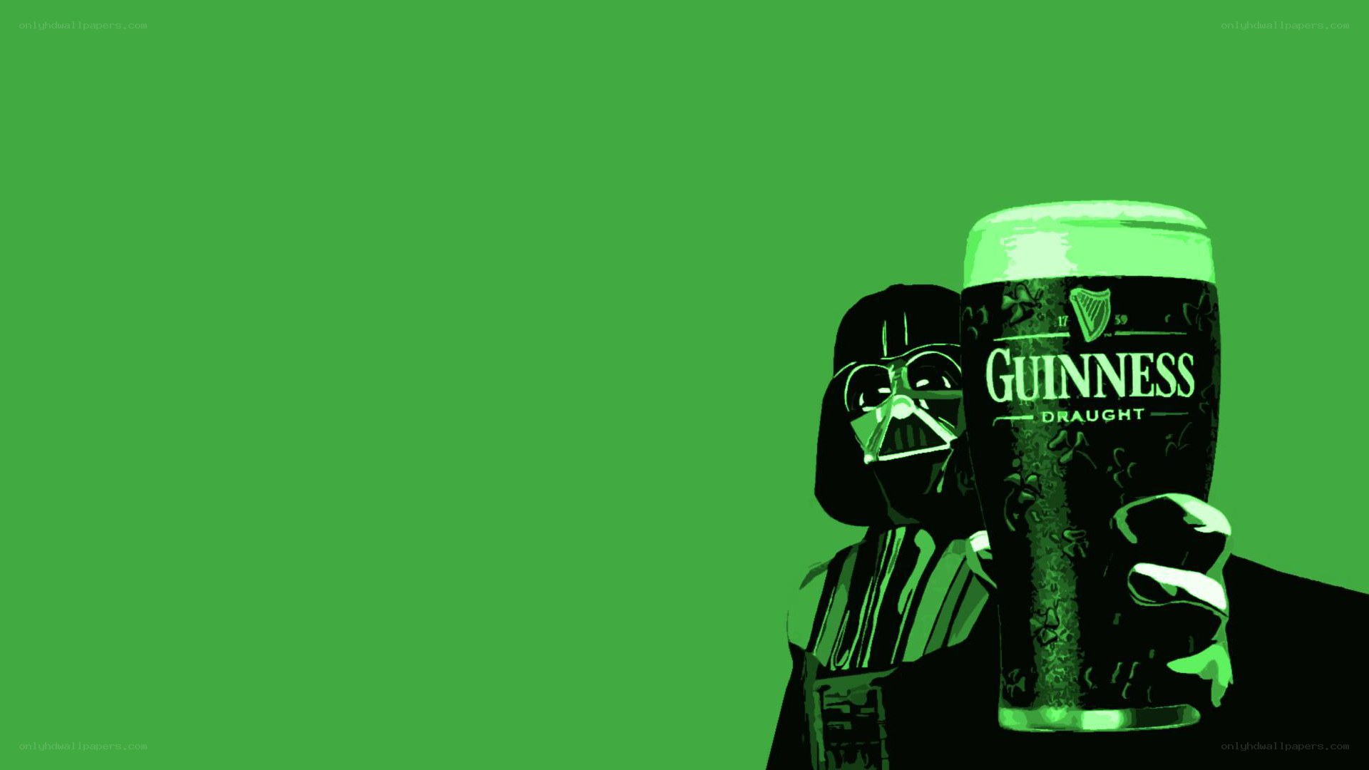 Darth Vader with Guinness beer