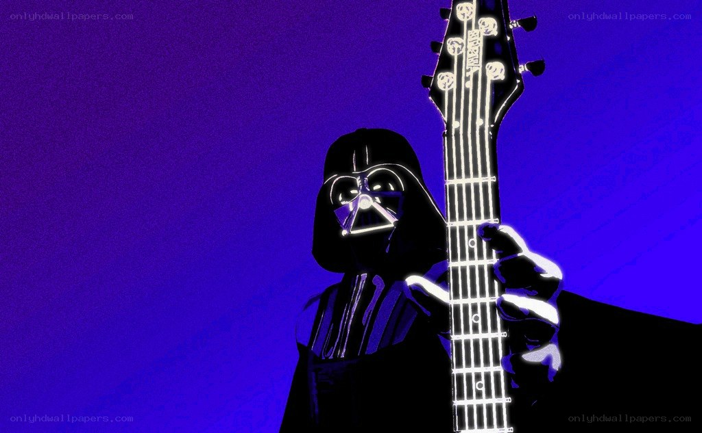 Darth Vader with guitar