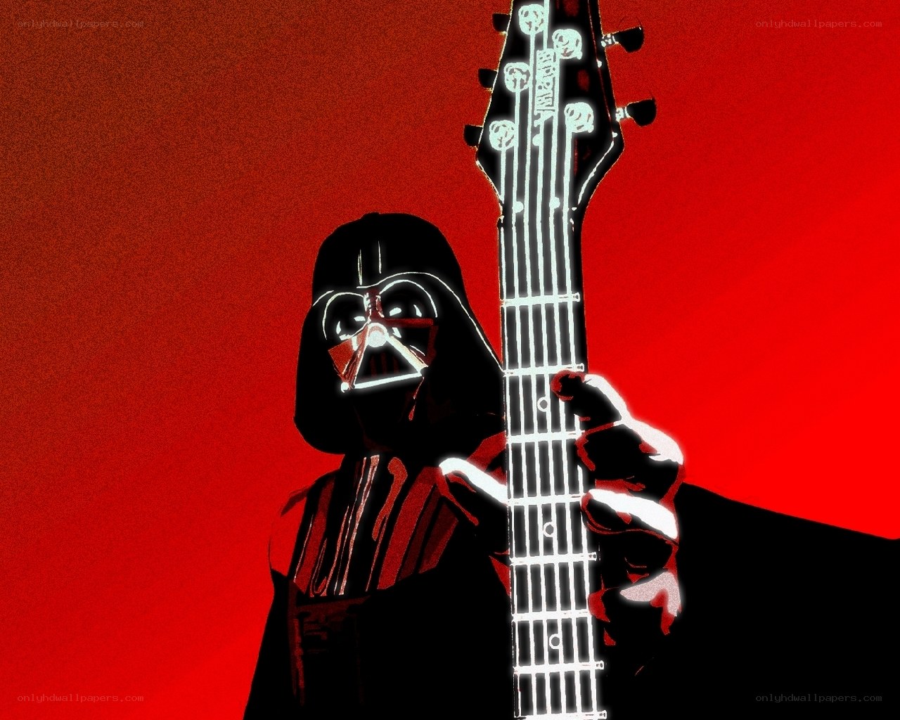 Darth Vader with guitar