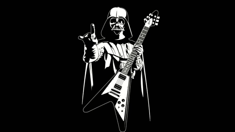 Darth Vader with Guitar — Black