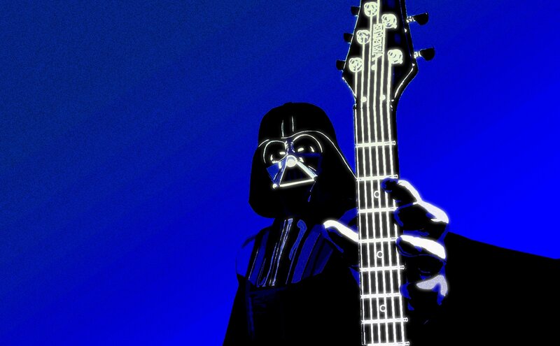 Darth Vader with Guitar — Blue