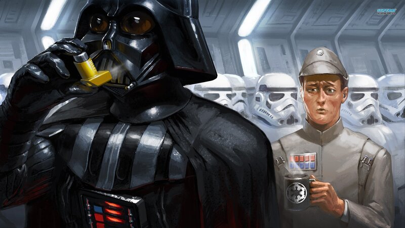 Darth Vader with inhaler