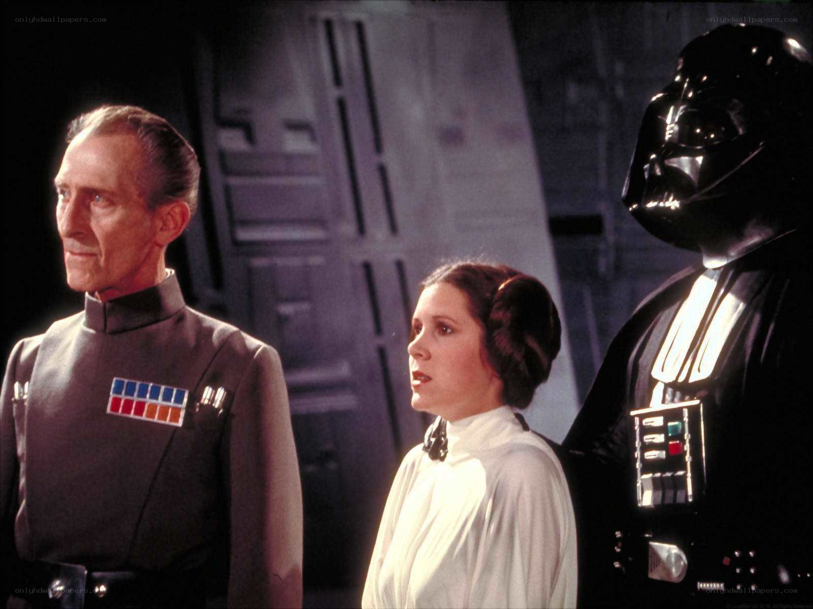 Darth Vader with Leia and Tarkin
