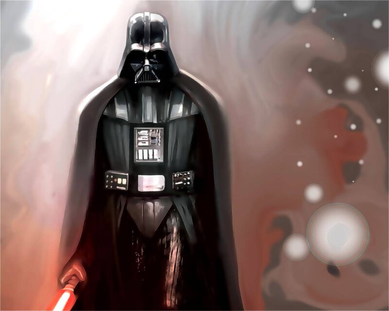 Darth Vader with lightsaber