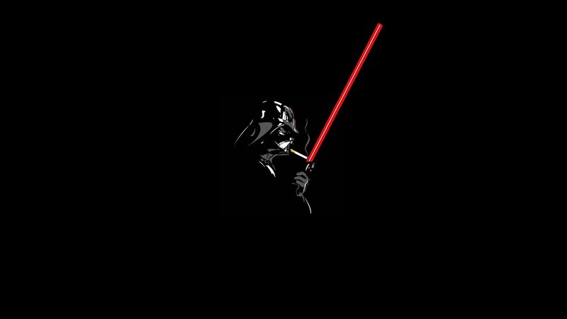 Darth Vader with Lightsaber — Black, Dark