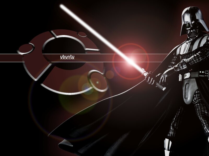 Darth Vader with Lightsaber — Black, Dramatic, Night