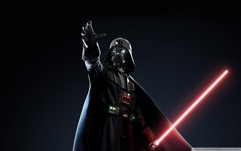 Darth Vader with Lightsaber — Black, Dramatic