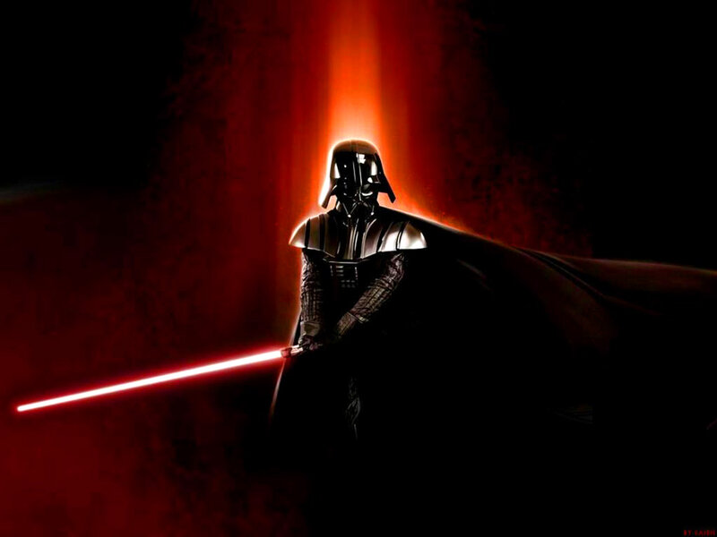 Darth Vader with Lightsaber — Red, Dramatic