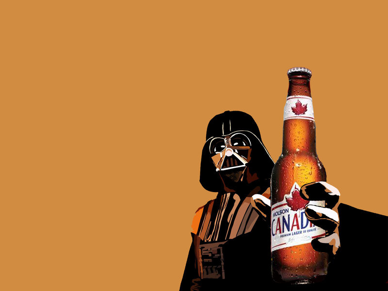 Darth Vader with Molson Canadian