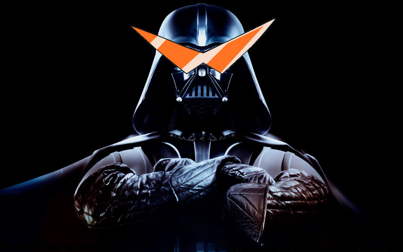 Darth Vader with orange visor