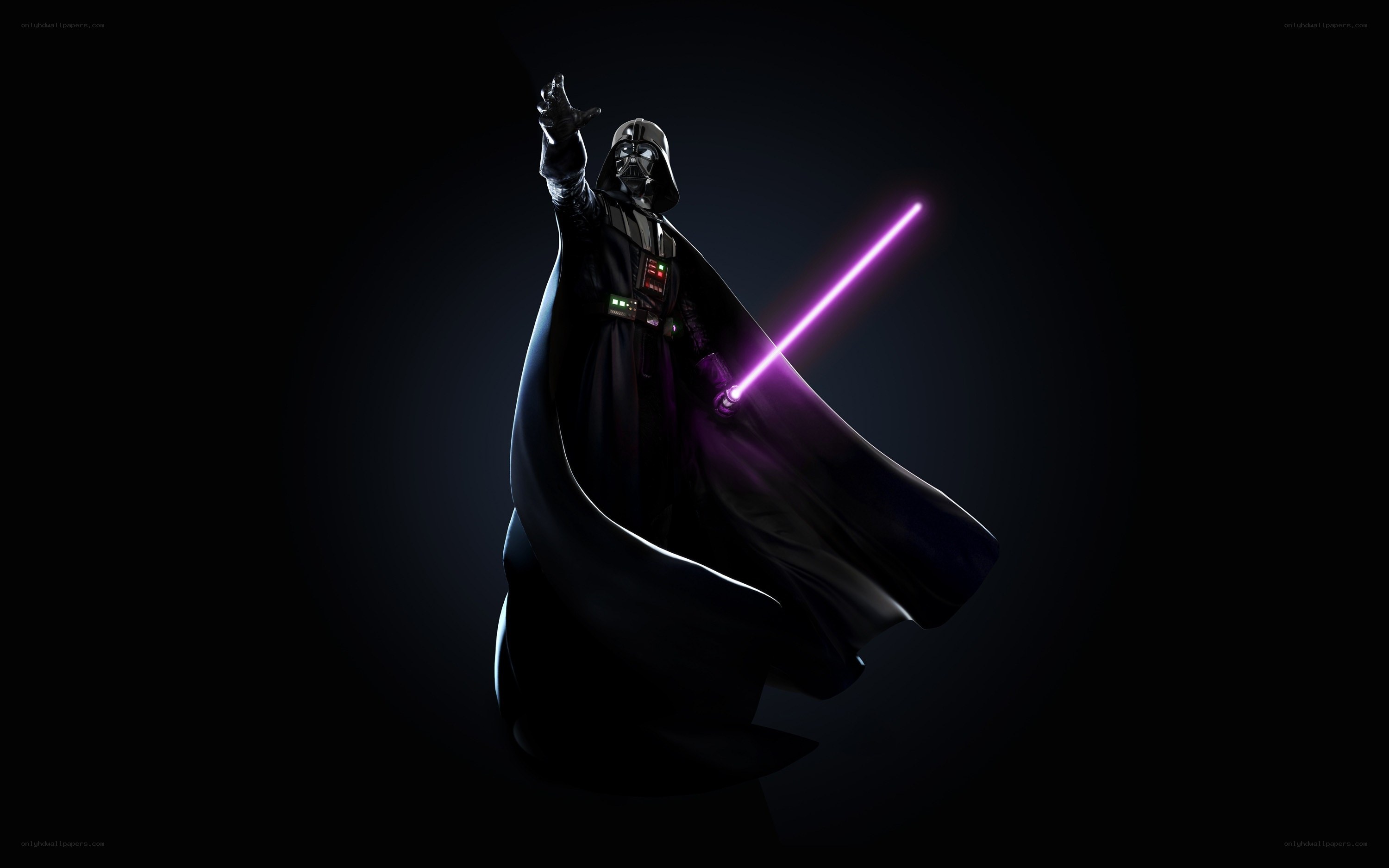 Darth Vader with purple lightsaber