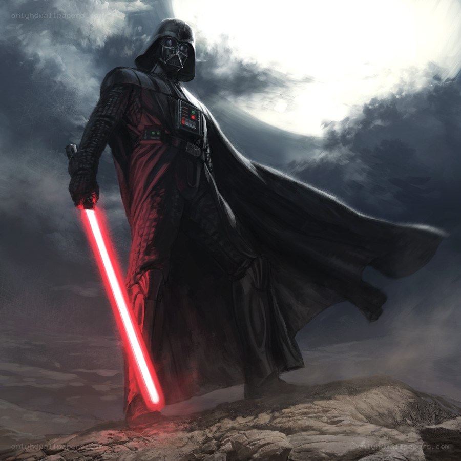 Darth Vader with red lightsaber