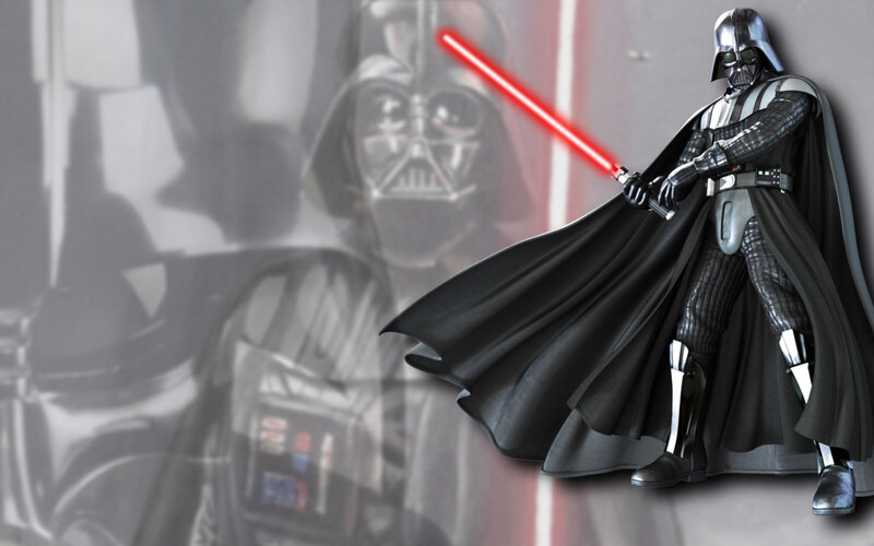 Darth Vader with red lightsaber