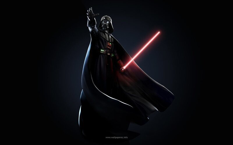 Darth Vader with red lightsaber