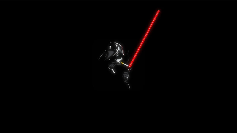 Darth Vader with red lightsaber