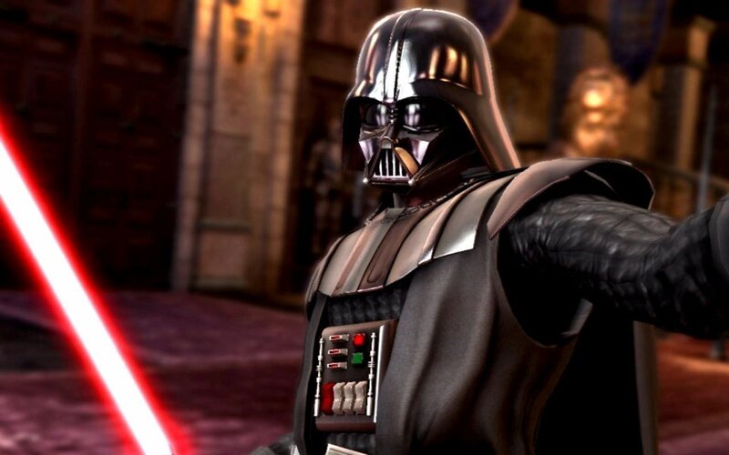 Darth Vader with red lightsaber