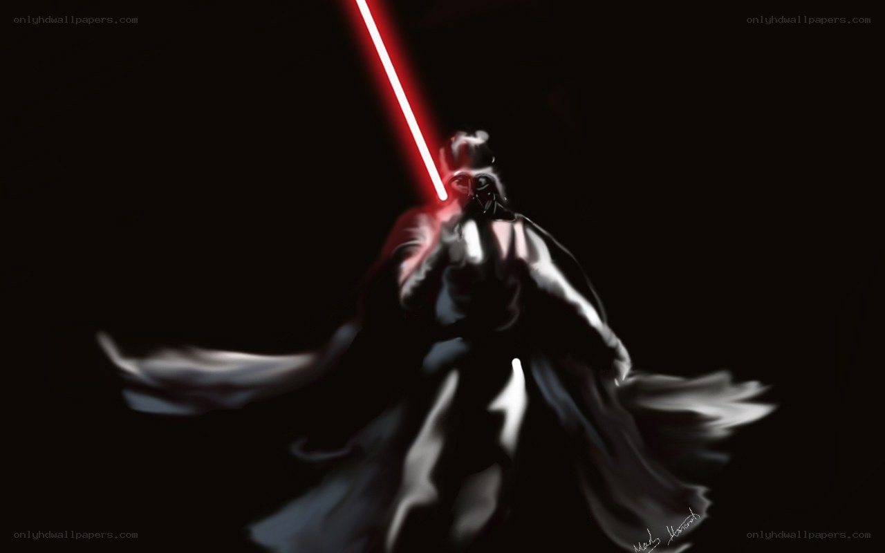 Darth Vader with red lightsaber