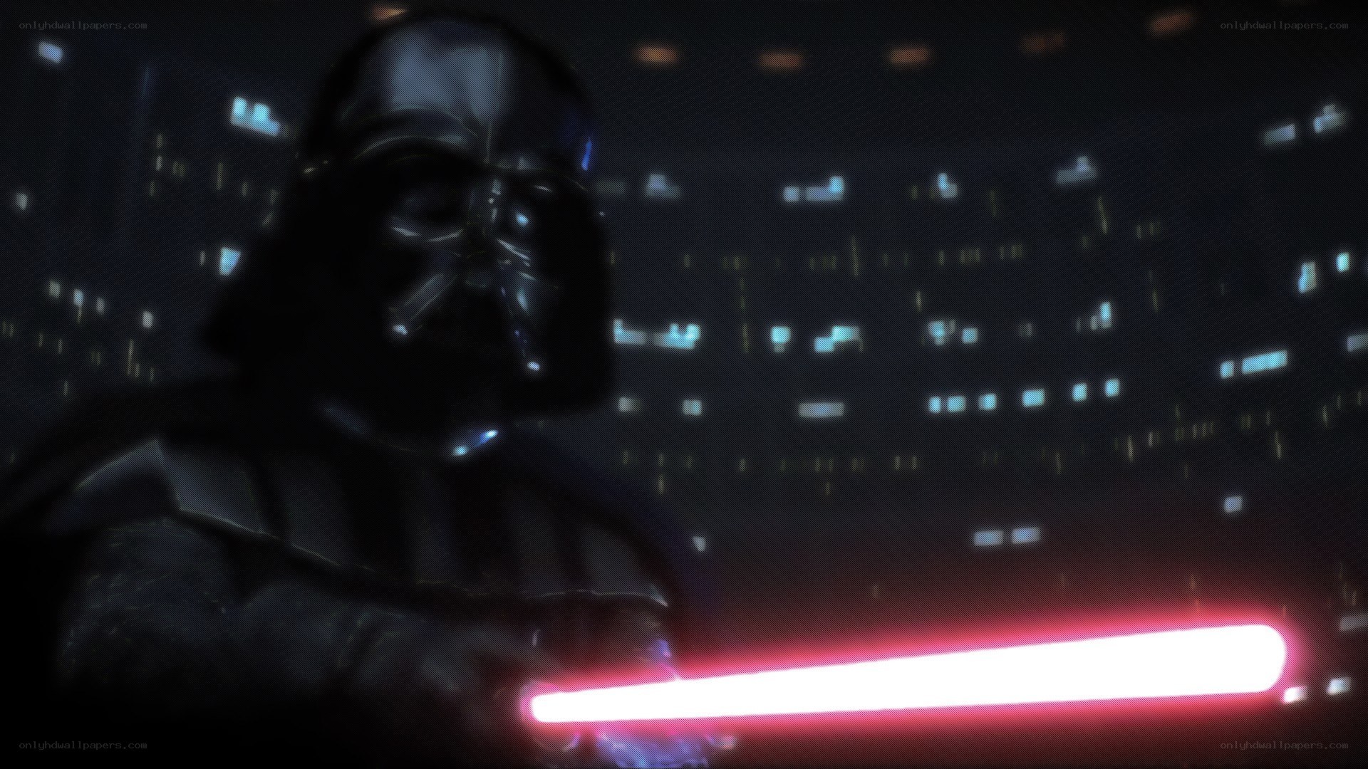 Darth Vader with red lightsaber