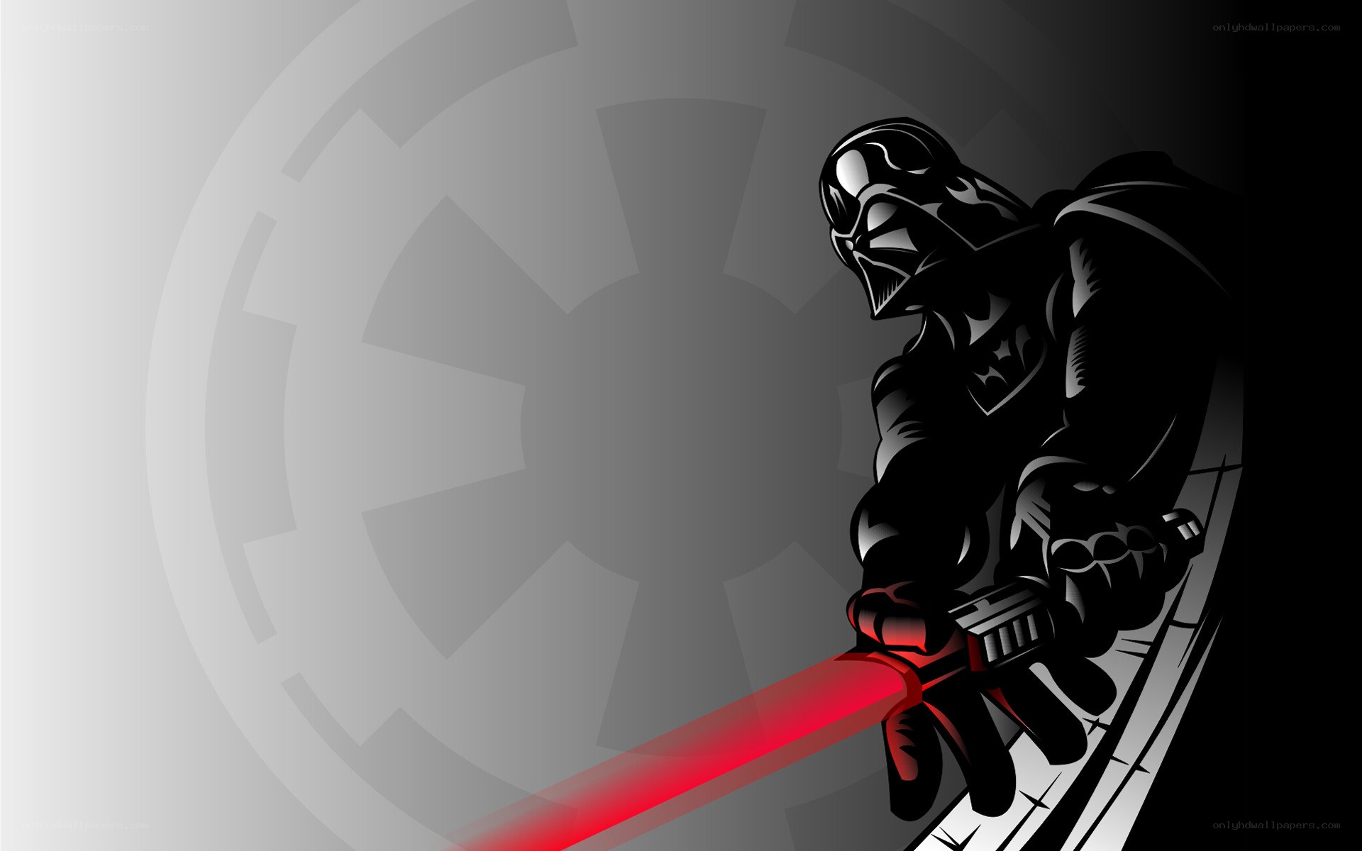 Darth Vader with red lightsaber
