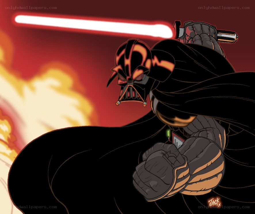 Darth Vader with red lightsaber