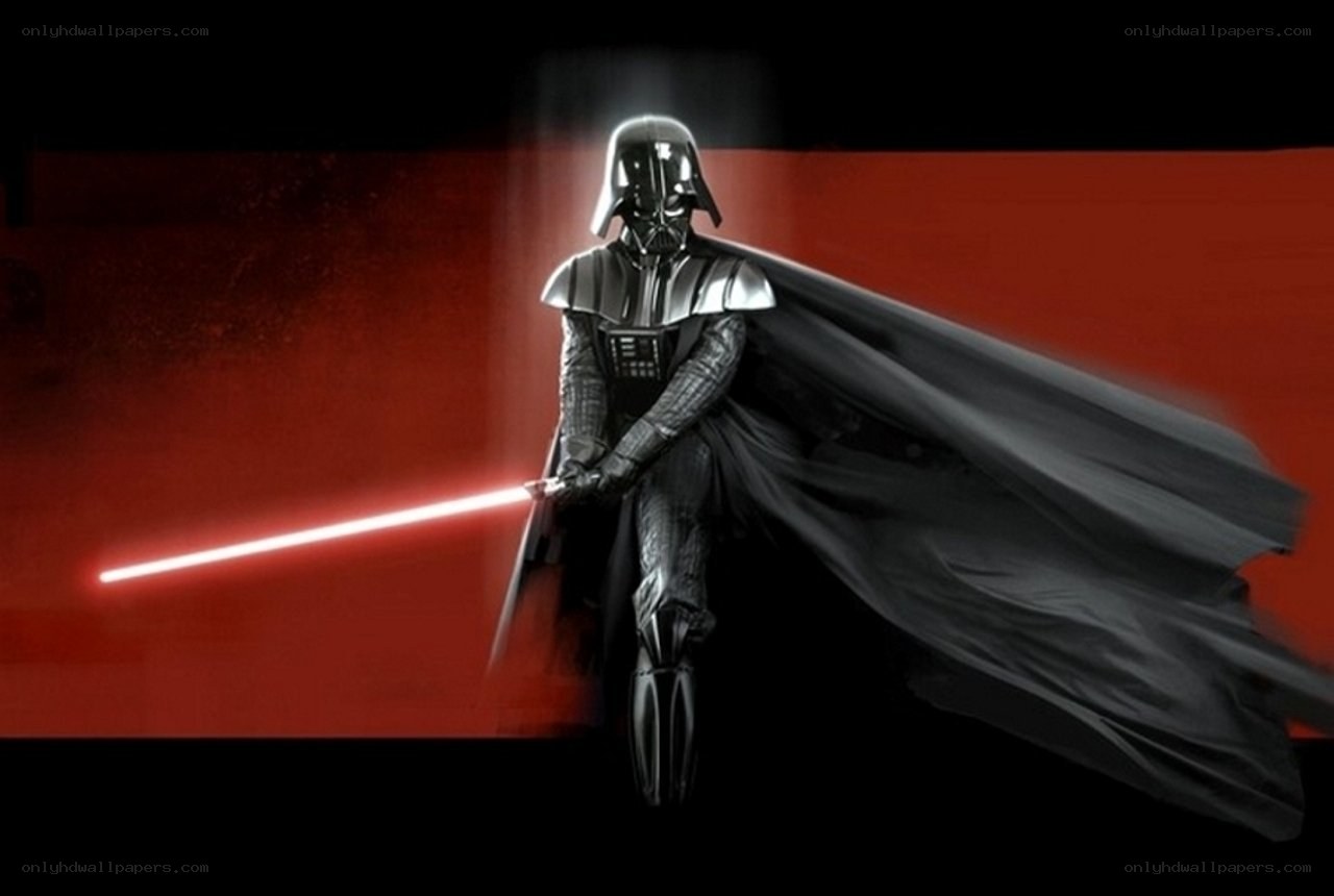 Darth Vader with red lightsaber