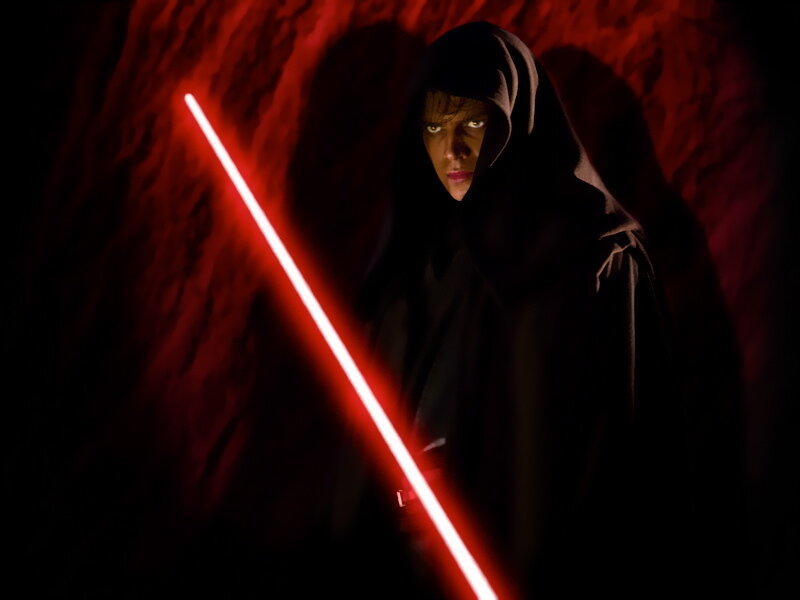 Darth Vader with red lightsaber