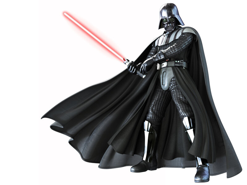 Darth Vader with red lightsaber