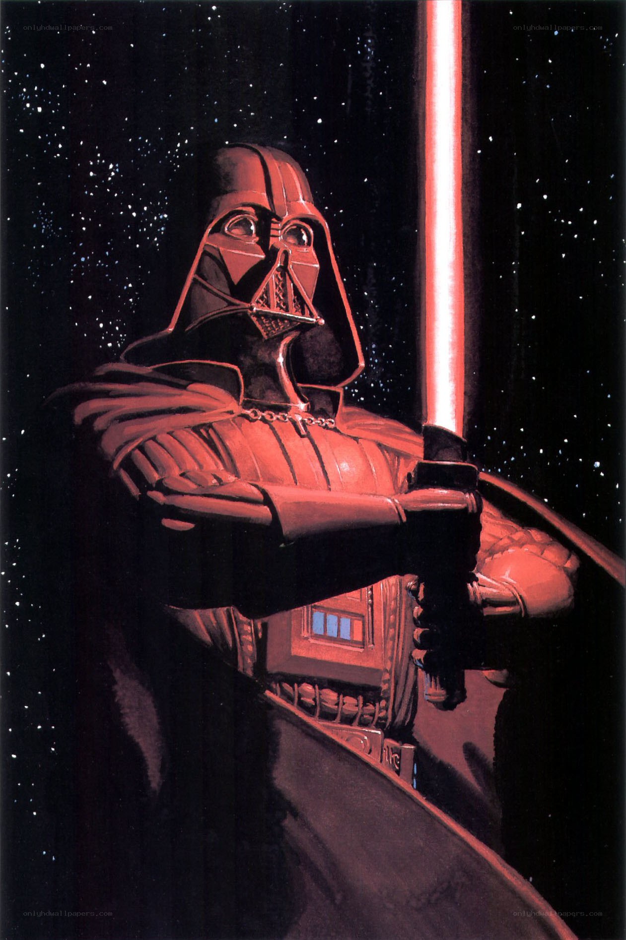Darth Vader with red lightsaber