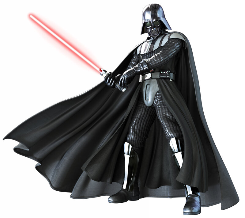 Darth Vader with red lightsaber